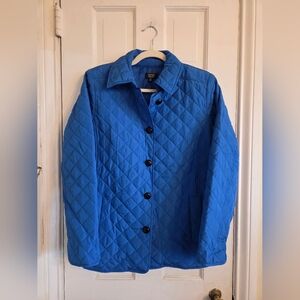 Jones New York Royal Blue Quilted Puffer Coat